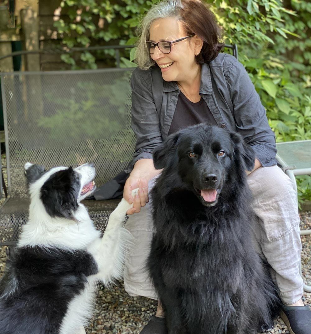 Laurie Brown with one of her beloved dogs